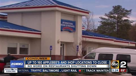 160 Applebee's and IHOP locations to close