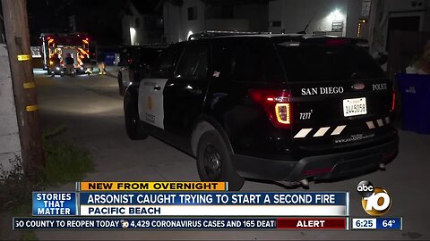 Man suspected of starting PB fire detained while trying to start second fire