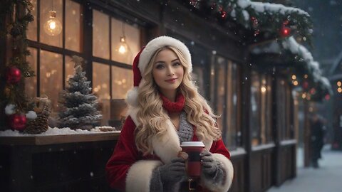 Cozy Christmas Coffee Shop Ambience with Christmas 🎄 Smooth Christmas Music for Work, Study ❄️