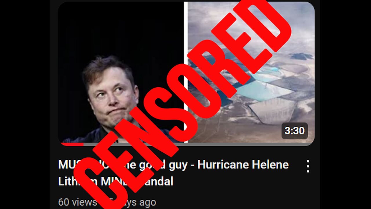 Youtube censoring 'hurricane steering' hyperlink