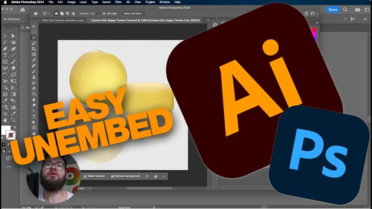 How to unembed images from Illustrator for processing in Photoshop.