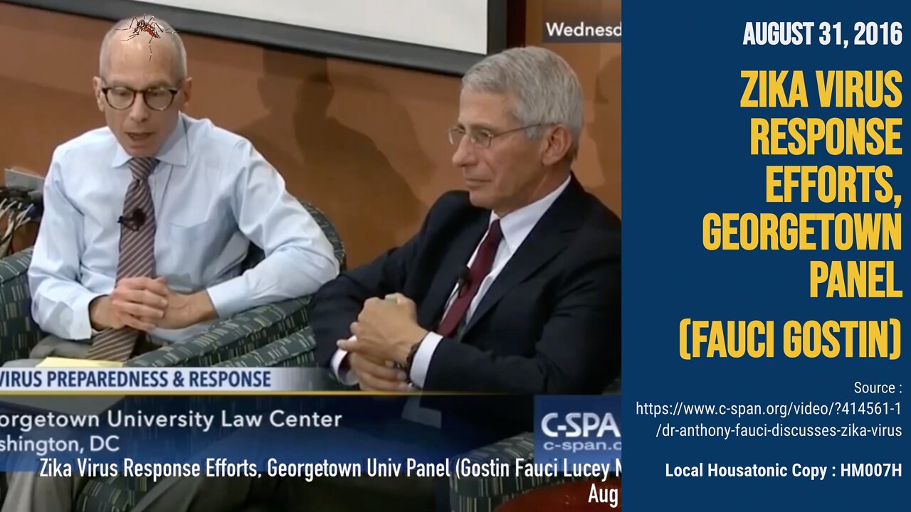 2016 (Aug 31) - Zika Virus Response Efforts, Georgetown panel (Fauci Gostin)