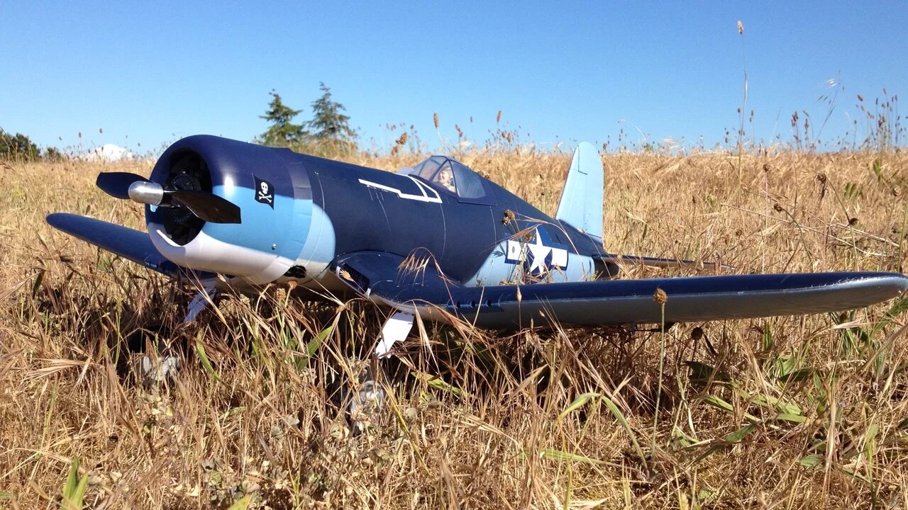 Parkzone F4U-1A Corsair WWII Warbird RC Plane off Semiahmoo Bay on the Pacific Ocean!