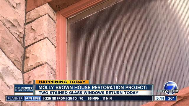 Stained glass windows being replaced at Molly Brown House