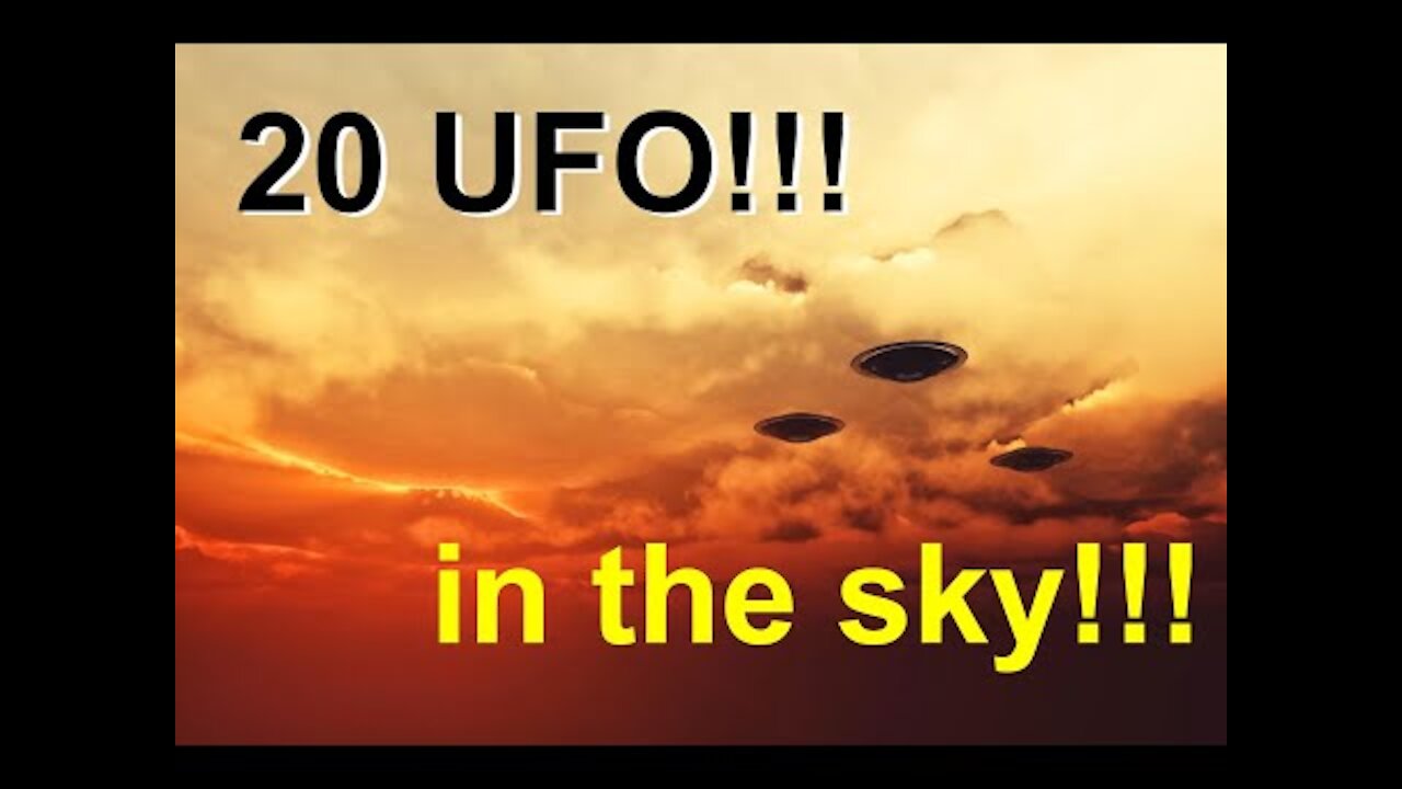 UFO! Strange 20 objects and lights in the sky of Russia! UFOs sightings