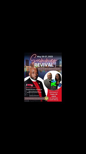 REVIVAL with Apostle Vincent L. Greaves MAY 26-27, 2023