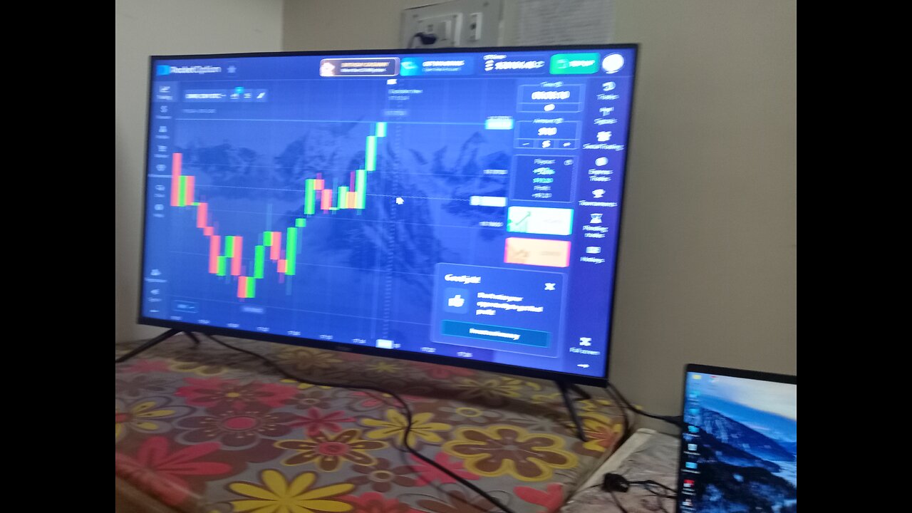 $ TRADING $ on a big screen!! Binary Trading