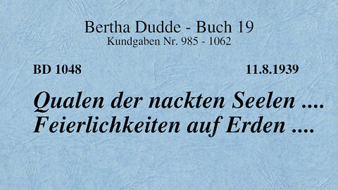 BD 1048 - QUALEN DER NACKTEN SEELEN .... FEIERLICHKEITEN AUF ERDEN ....