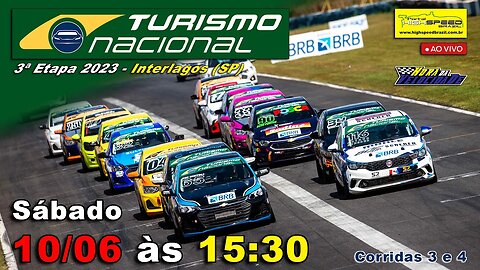 TURISMO NACIONAL | Corridas 3 e 4 | 3ª Etapa 2023 - Interlagos (SP) | Ao Vivo