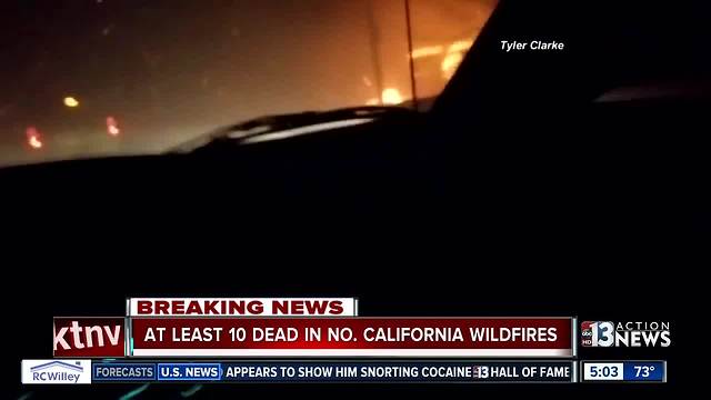 Wildfires tear through northern California