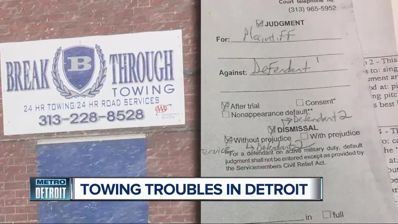 Wayne State student fights controversial Detroit towing company over allegations of illegal tow