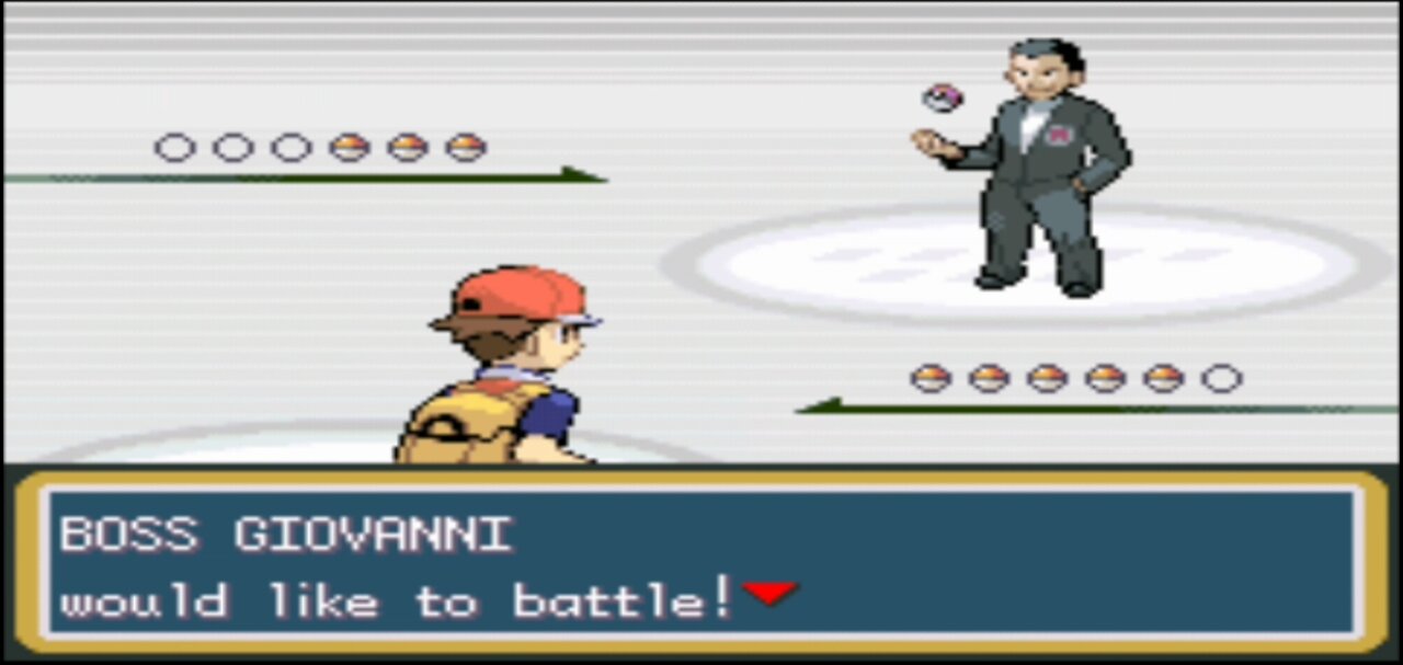 Pokemon Fire Red - Team Rocket Boss 1st Battle: Giovanni