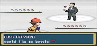 Pokemon Fire Red - Team Rocket Boss 1st Battle: Giovanni