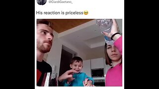 A toddler's adorable reaction to their family time