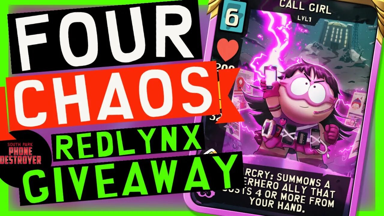 🍆First PLACE Four Chaos Mode and Redlynx Giveaway South Park Phone Destroyer