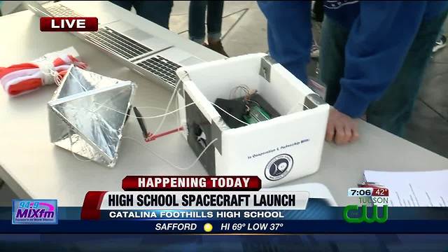 Preparations for Catalina Foothills High School spacecraft launch