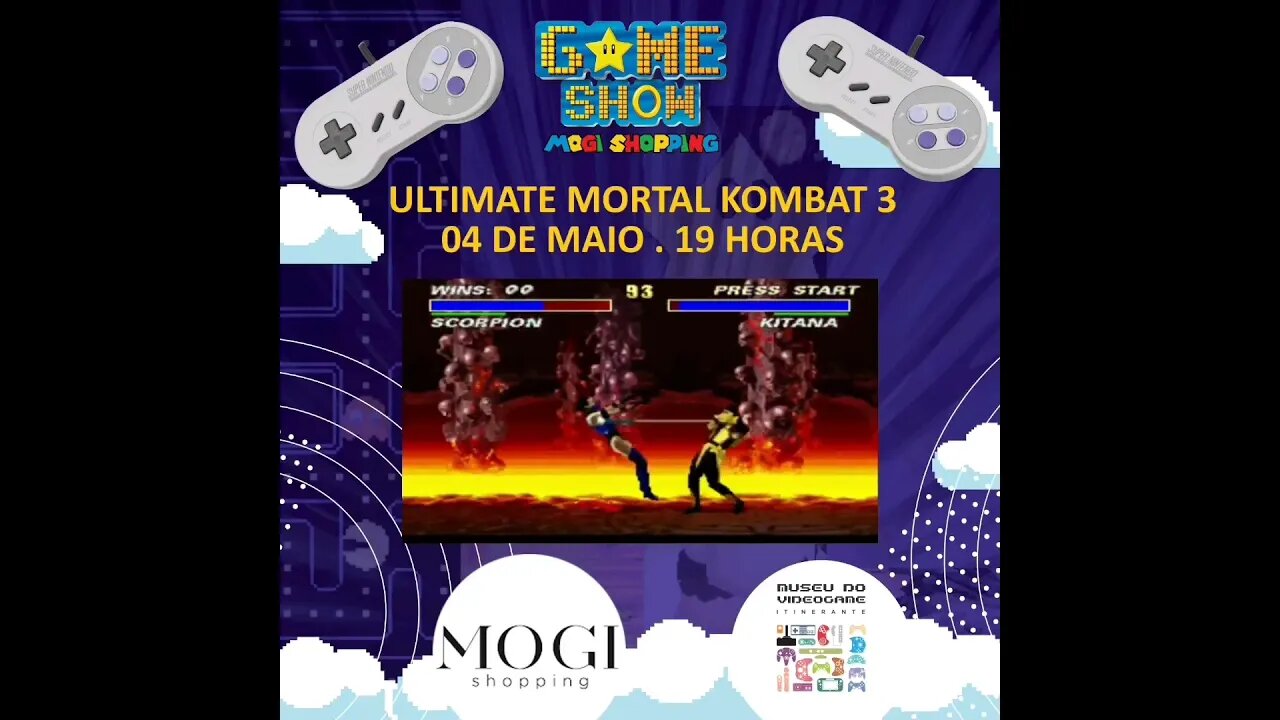 🕹🎮💀 TORNEIO DE MORTAL KOMBAT 3 ULTIMATE do Museu do Videogame Itinerante no MOGI SHOPPING.