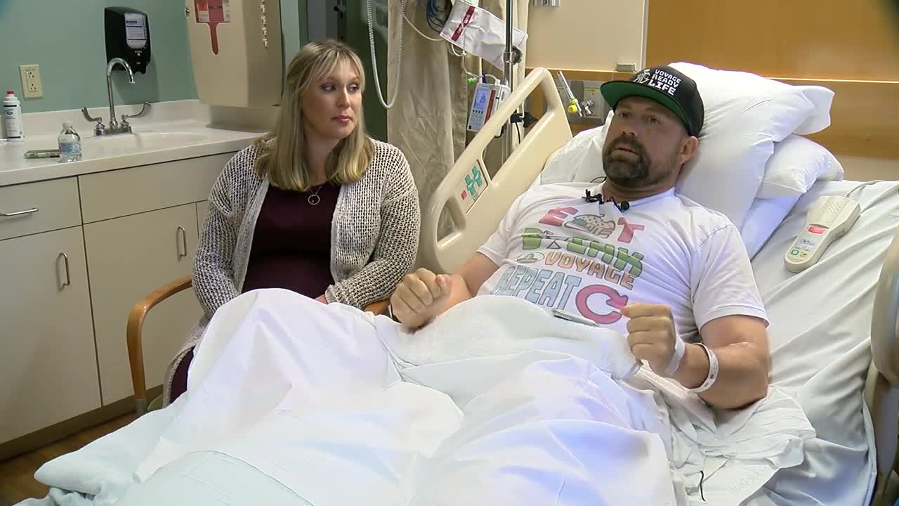 Florida man bitten by rattlesnake recovering as wife is about to give birth in same hospital