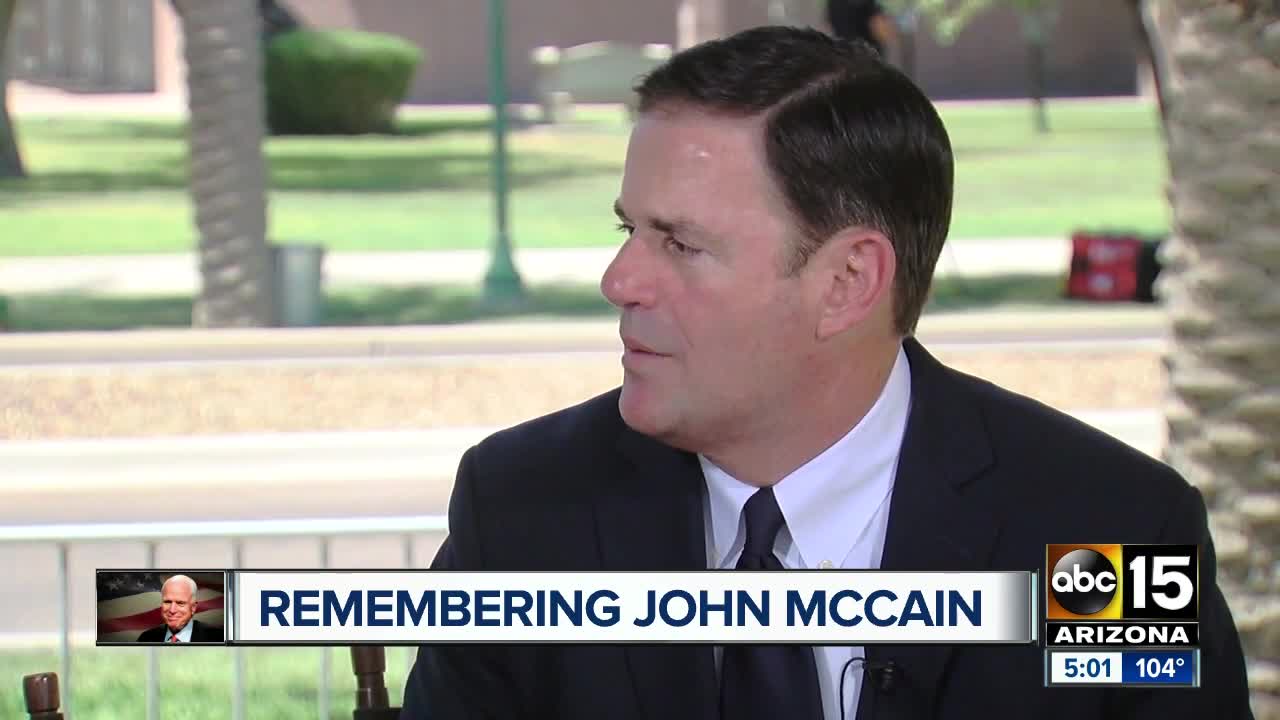 Governor Ducey joins ABC15 to discuss legacy of Senator McCain