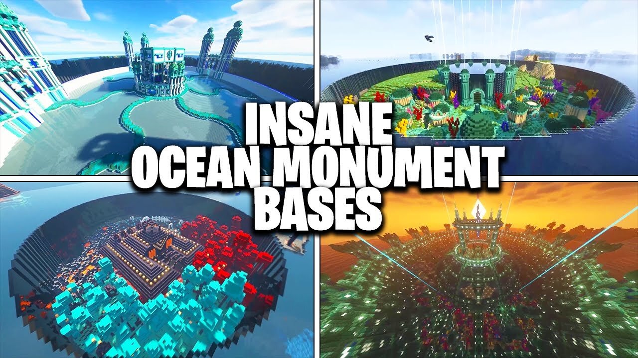 INCREDIBLE Ocean Monument MEGA BASES! (Ocean Monument Transformations)