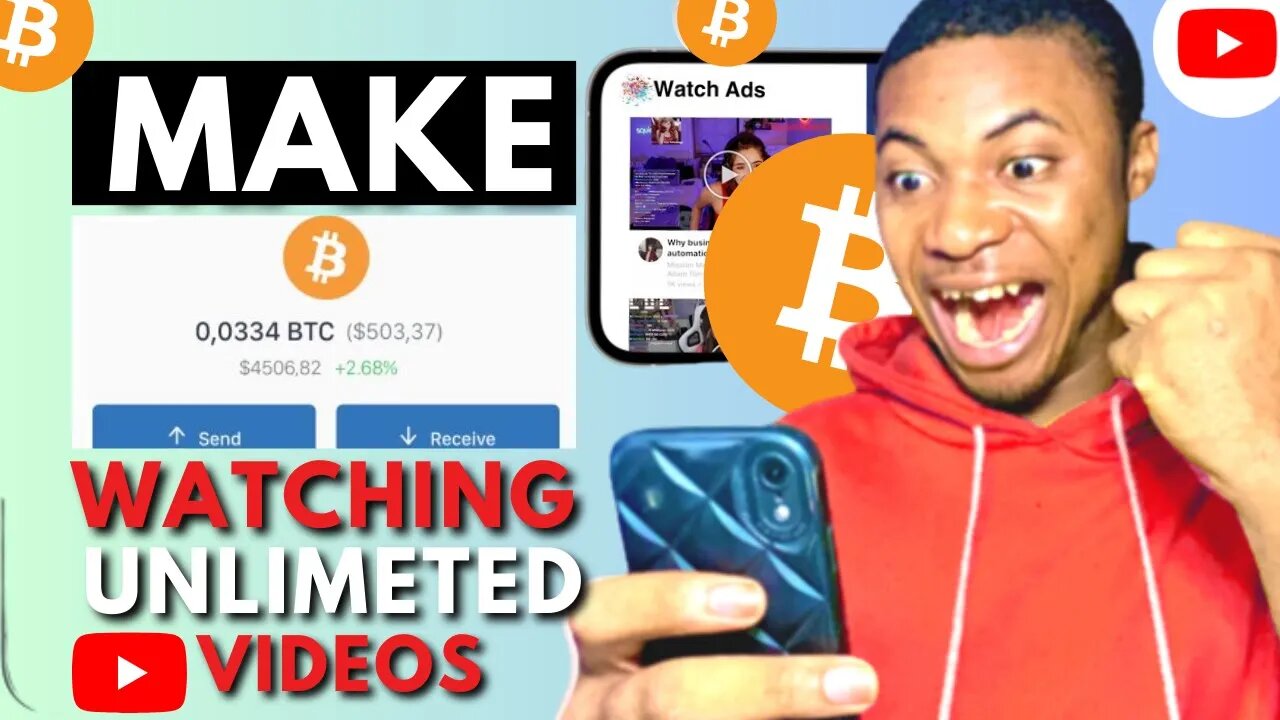 Earn $91 BITCOIN Per HOUR By Just Watching Videos (Make Money Online)