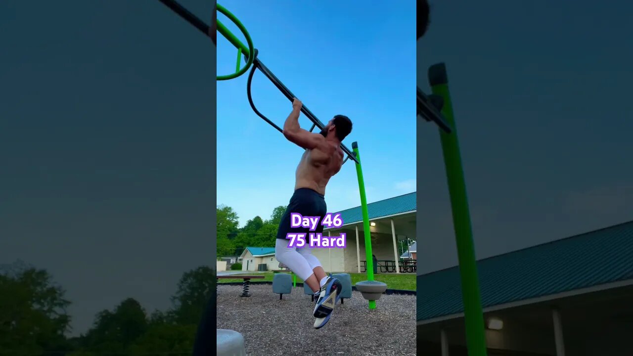 75 Hard Day 46 - 220lb Pull-ups | #shorts