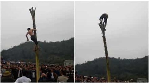 La caduta disastrosa da un banano in Vietnam