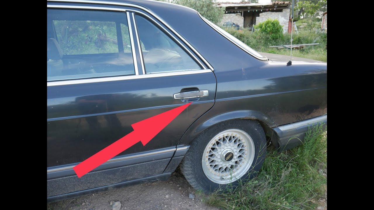 Mercedes Benz W126 - Remove the rear door handle DIY