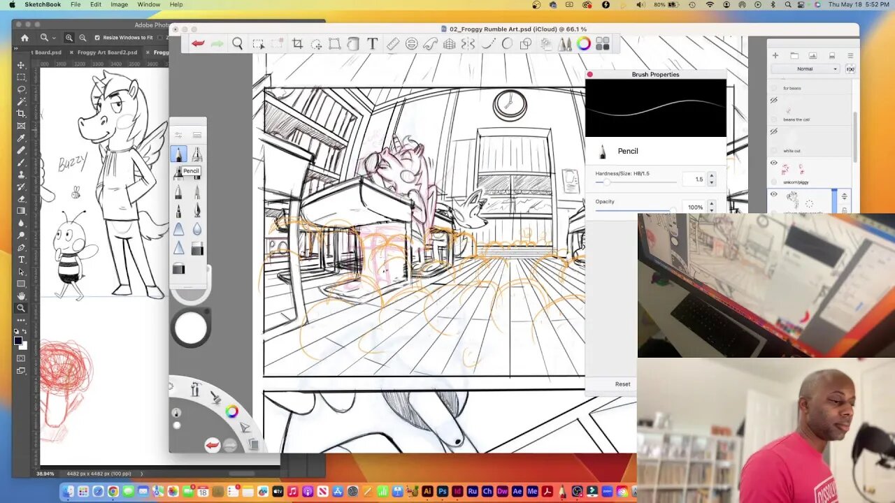 "Perfecting the Last Panel: Final Pencils for the Froggy Show Comic": Day 3