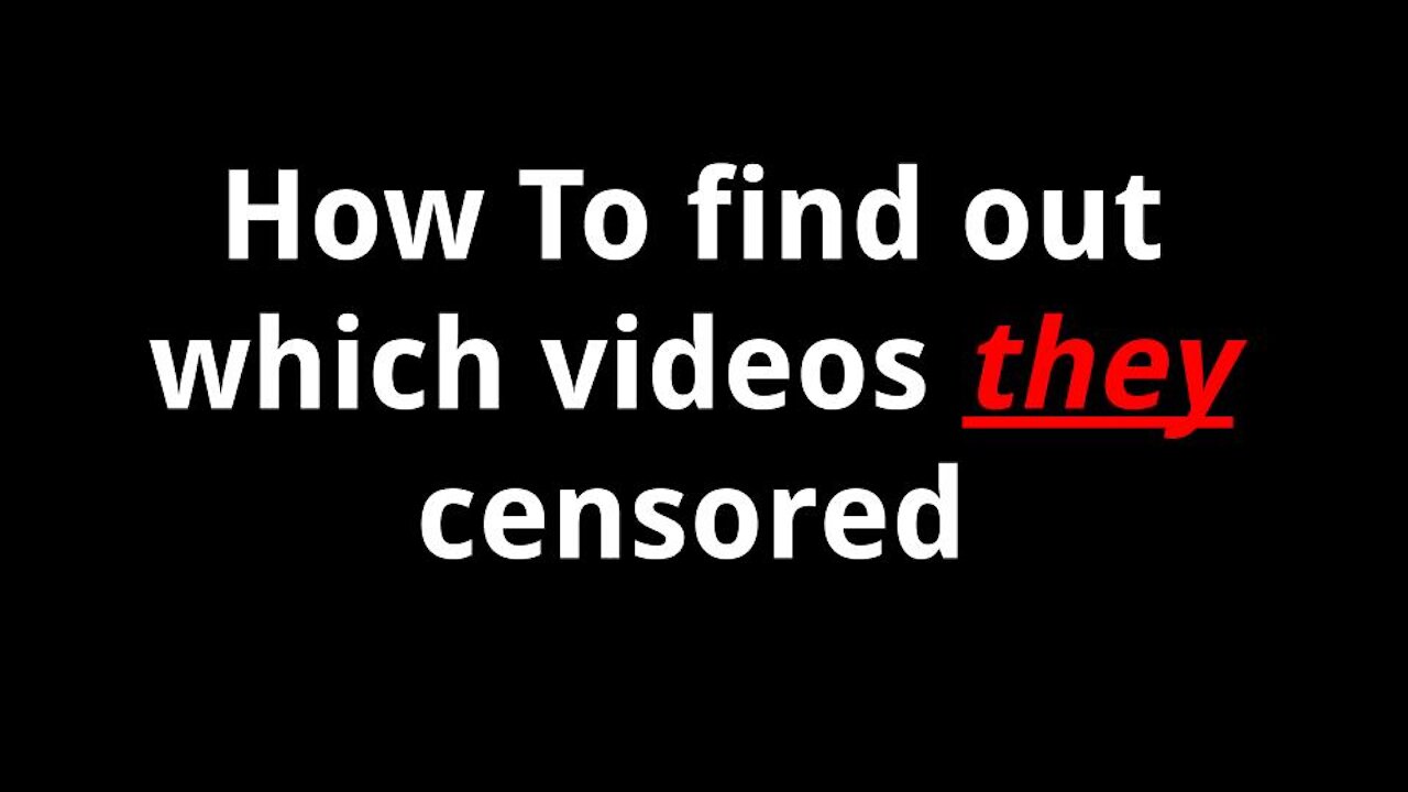 Active Youtube Censorship on Jan 20, 2021