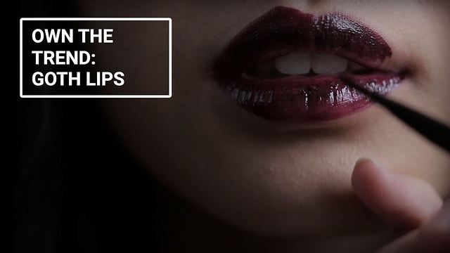 Winter make-up looks: Goth lips