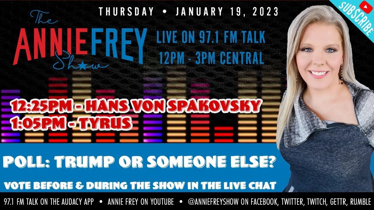 Trump 2024, VA High School Merit Scandal, Past Jim Carrey • Annie Frey Show 1/19/23