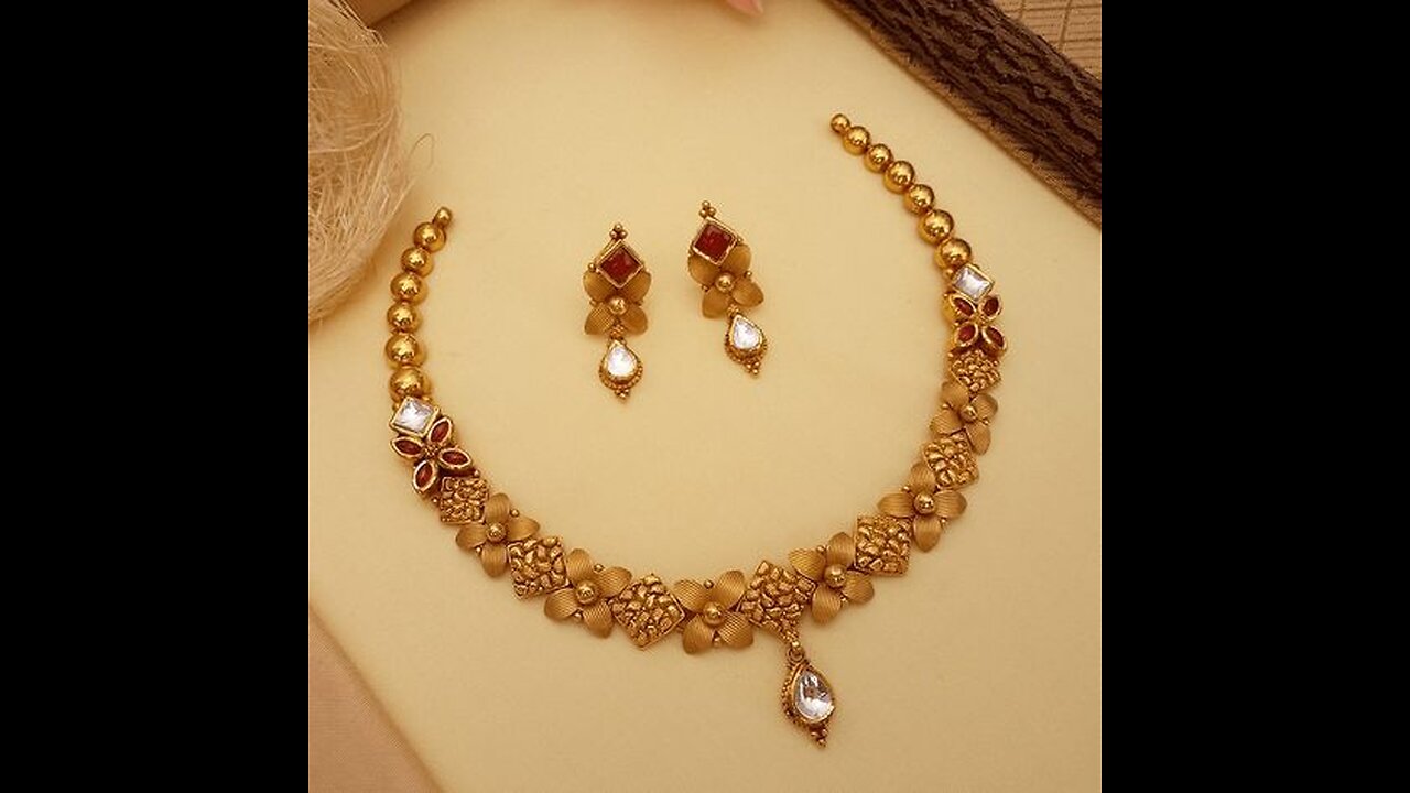 Simple Gold Necklace Collection, Wedding gold jewelry collection, Gold trending jewelry #necklace