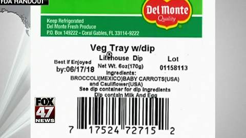 Del Monte recalls vegetable trays