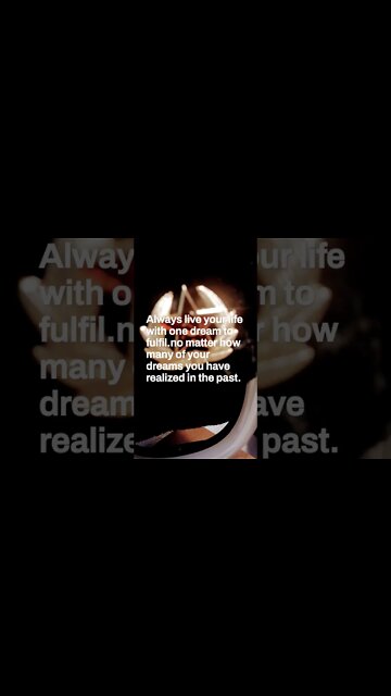 Because when you stop dreaming, life becomes a mundane existence