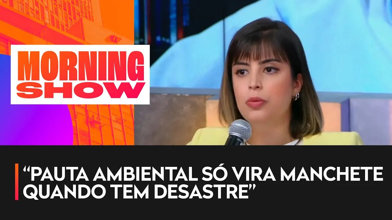 Tabata Amaral explica seu projeto de seguro para pessoas afetadas por desastres