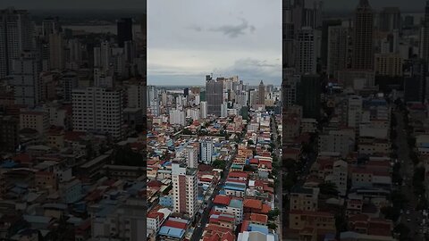 Phnom Penh Cityscape | My Rooftop Phnom Penh Cambodia 🇰🇭 #shorts #cambodia #phnompenh