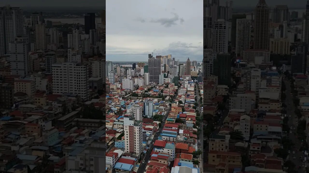 Phnom Penh Cityscape | My Rooftop Phnom Penh Cambodia 🇰🇭 #shorts #cambodia #phnompenh