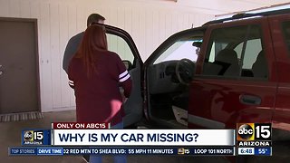 Vehicle goes missing, woman wants it fixed