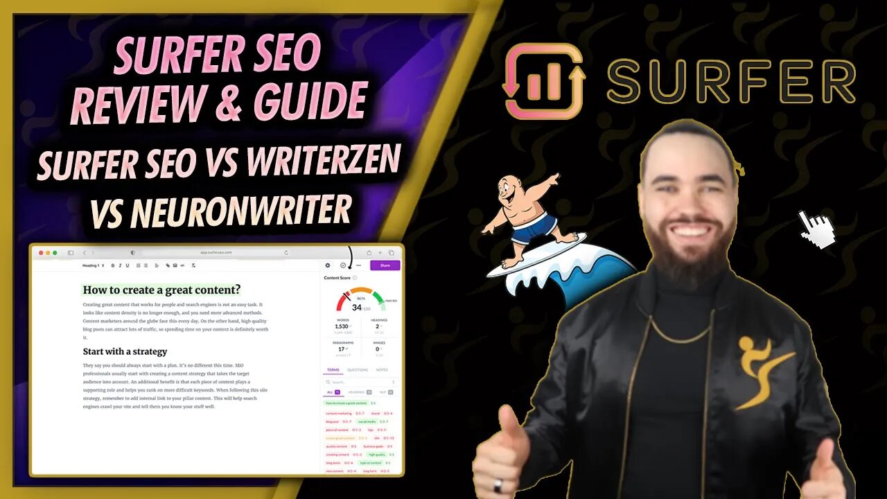 SurferSEO Complete Review & Guide - SurferSEO Vs NeuronWriter Vs WriterZen SEO Content Optimization✍