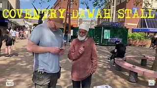 Cov FF Channel in Coventry city centre dawah stall.