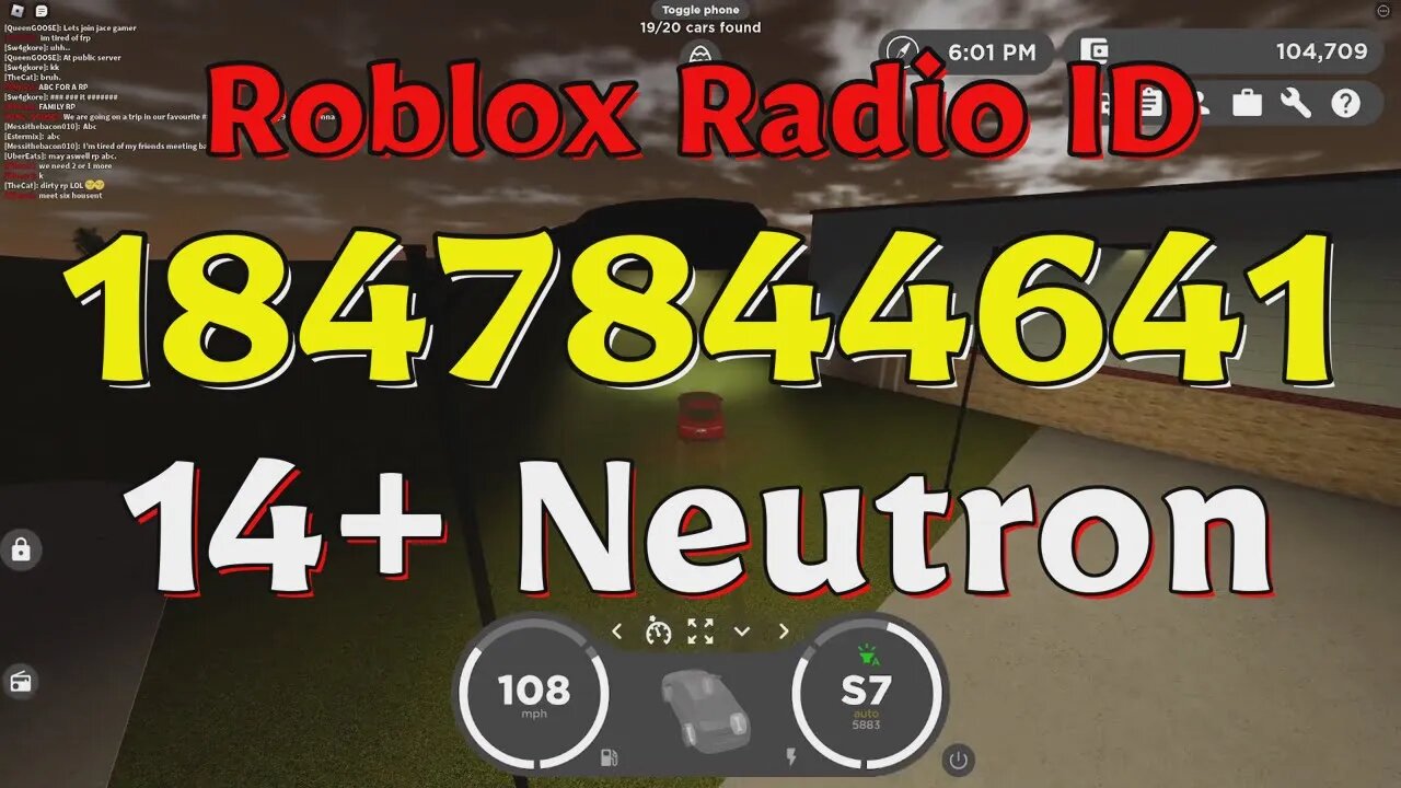 Neutron Roblox Radio Codes/IDs