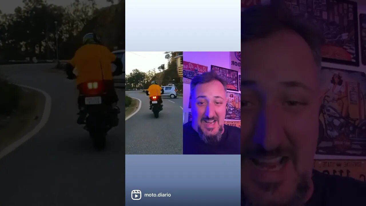 Quase deu tempo de frear a motoca