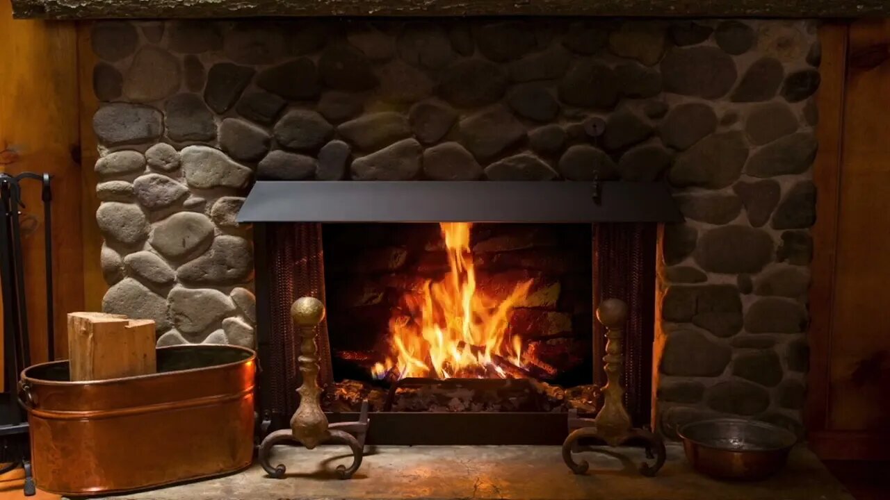 6 Hours of relaxing fireplace burning and crackling fire sounds for stress relief