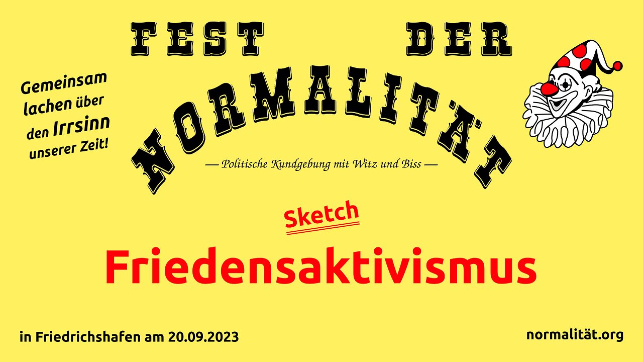 Sketch: Friedensaktivismus - aufgeführt in Friedrichshafen am 20.09.2023