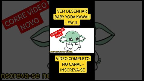 COMO DESENHAR BABY YODA KAWAII - FÁCIL #desenho #shorts #desenholivre #desenhofacil