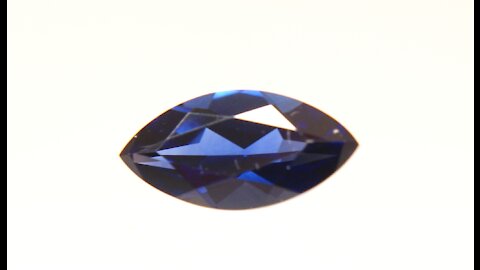 Hydrothermal Blue Sapphire Dark Kashmir Color Marquise