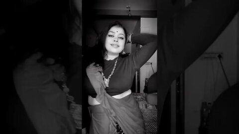 Saree in black and white #meradilyepukareaaja #saree #shorts