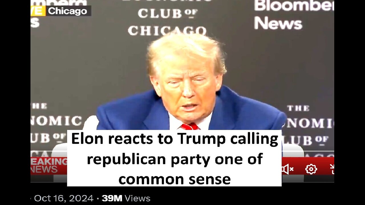 Elon on Trumps saying Republicans are party of common sense