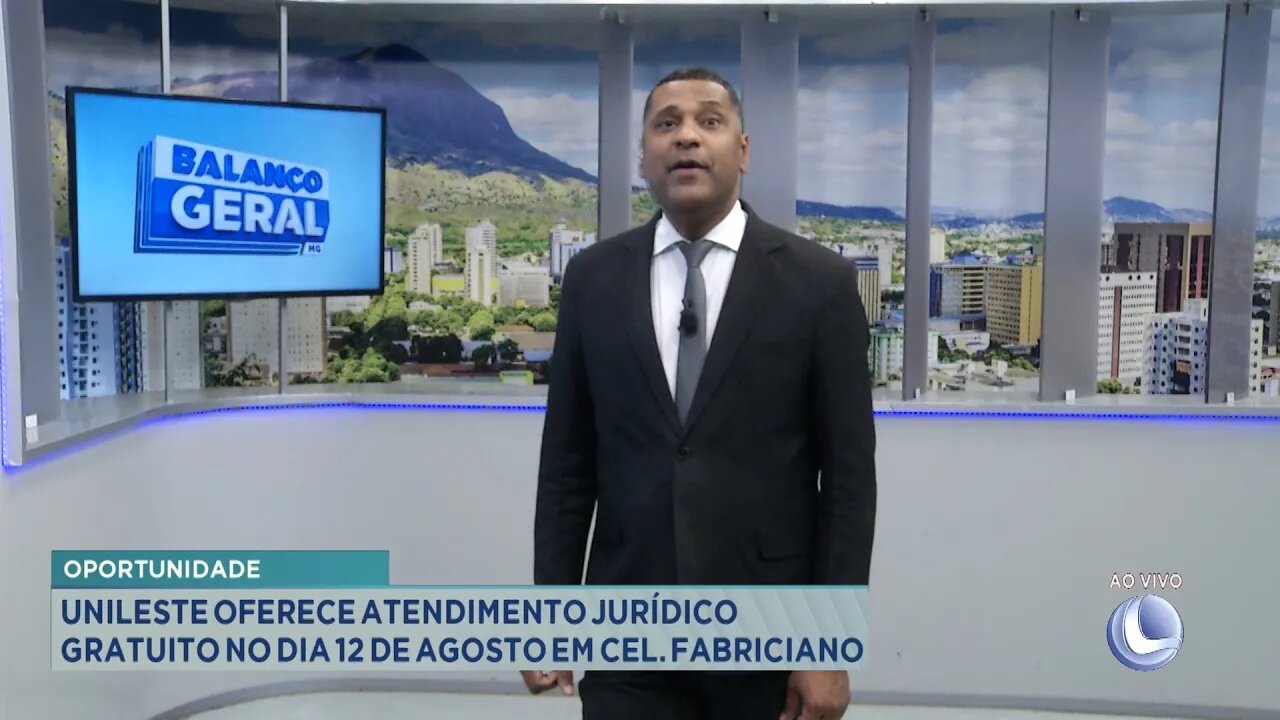 Oportunidade: Unileste oferece atendimento jurídico gratuito no dia 12 de agosto em Cel. Fabriciano.